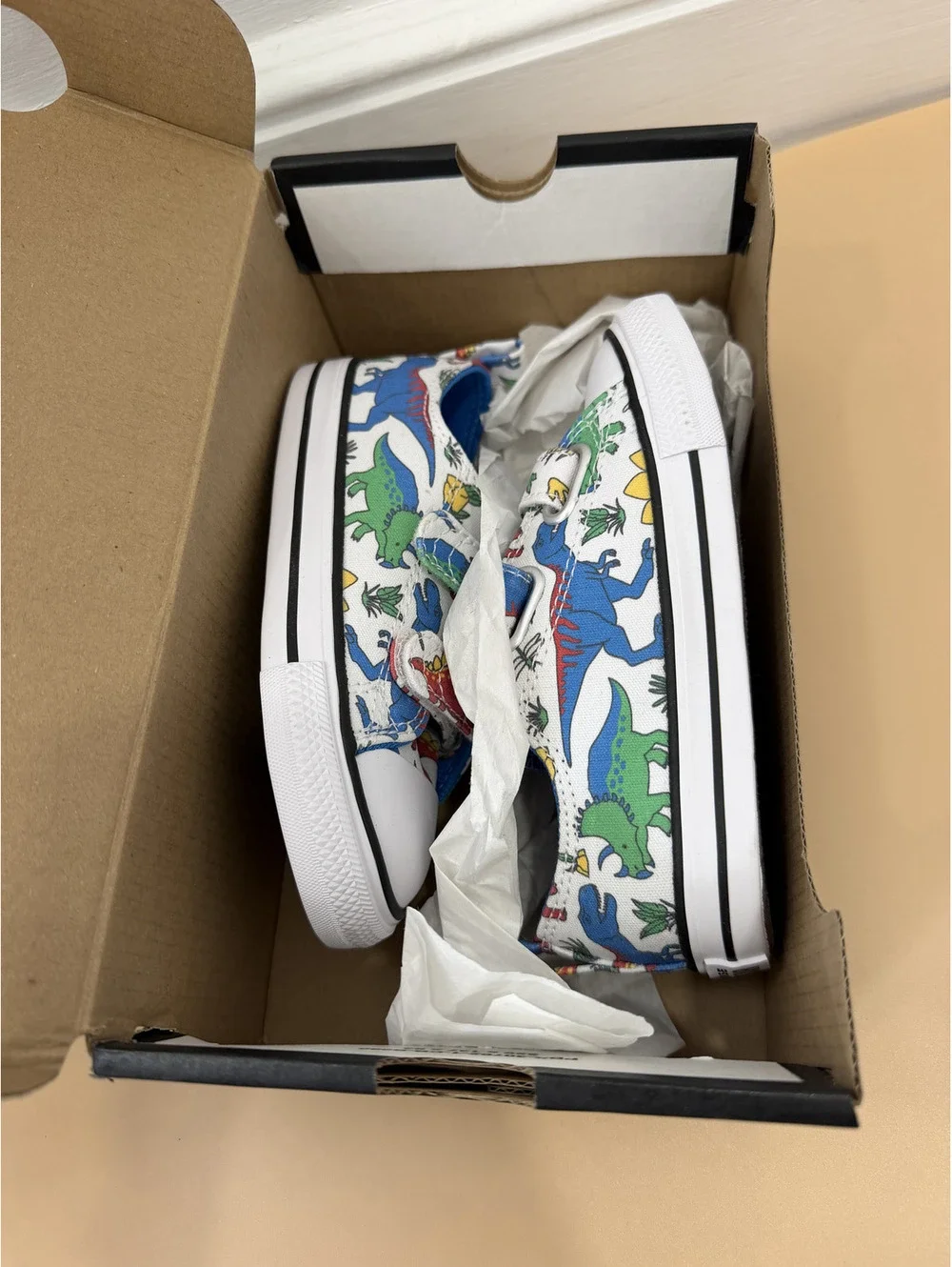 Converse Unisex Chuck Taylor All Star Dino Party Easy On (Infant/Toddler) White